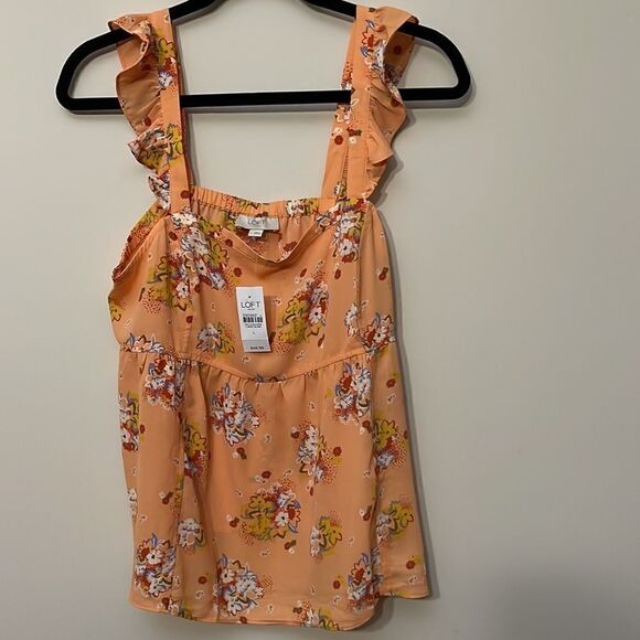 Loft | Floral Ruffles on the Straps Blouse - Picture 2 of 5